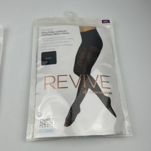 Tommie Copper Revive Black Sculpting Comfort 2XL Tights & Queen Sheer Knee Highs - Picture 6 of 11